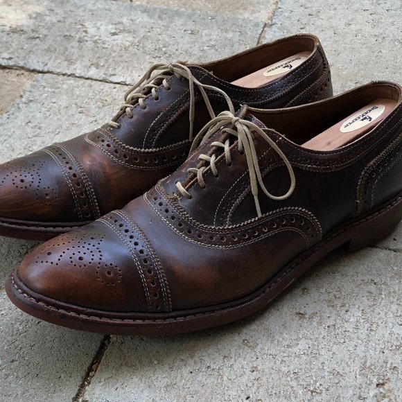 Allen Edmonds Strandmok Brogue Leather Dress Shoes - Picture 6 of 16